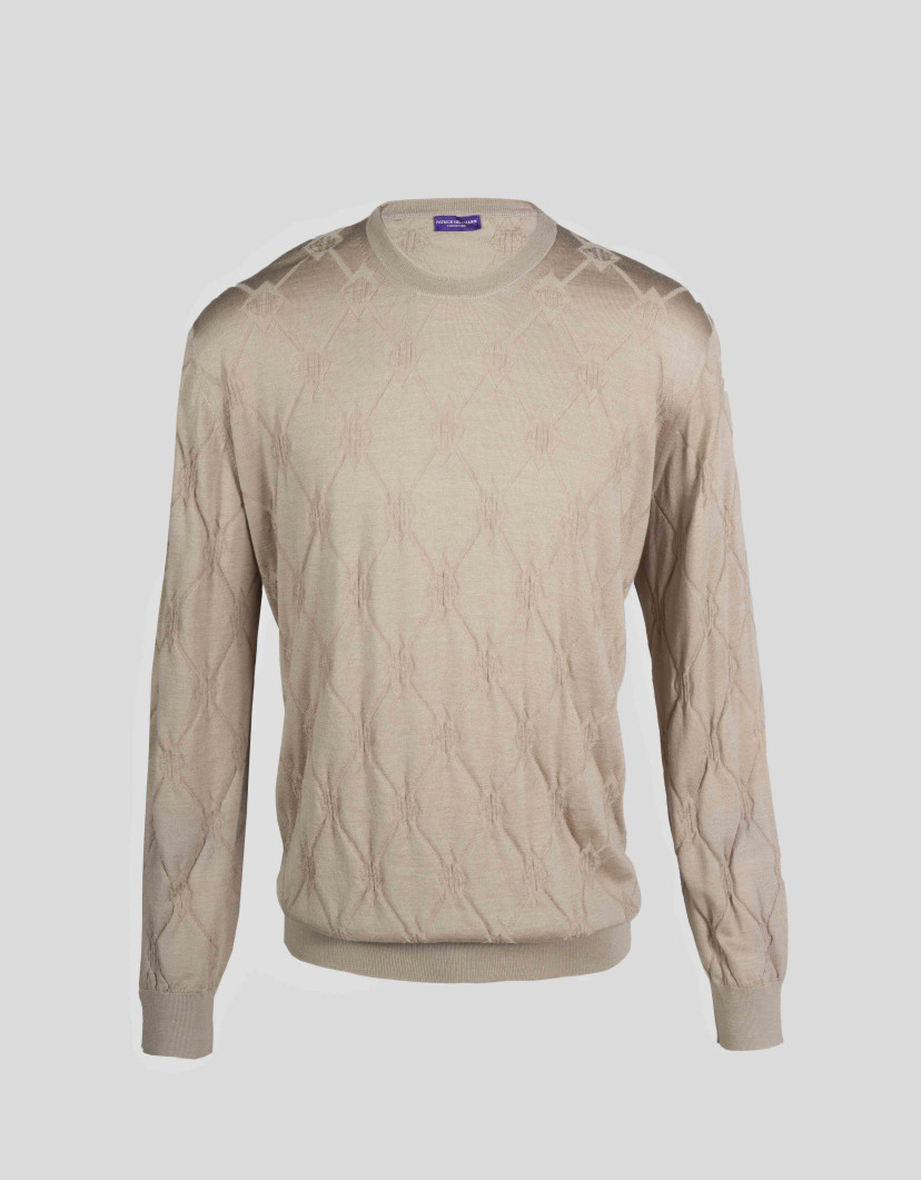 Patrick Hellmann Collection Beige Pullover Round-Neck image